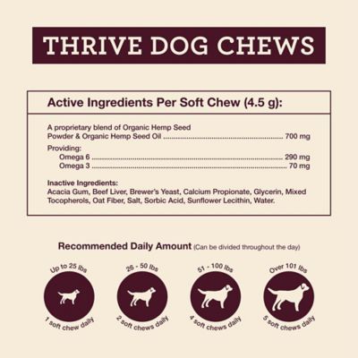 Image showing  Thrive Soft Chew Skin and Coat Supplement for Dogs, 0.706 lb., 60 ct.
