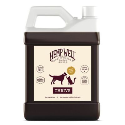 Hemp Well Thrive Oil Skin and Coat Supplement for Dogs and Cats, 1 gal.