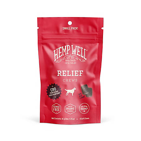 Hemp Well Hemp Relief Sof Chew Hip and Joint Supplement for Dogs, 8 ct.