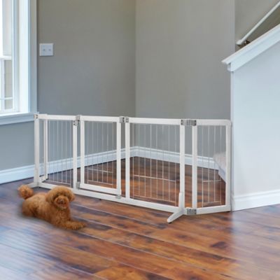 Image showing  Wide Premium Plus Pet Gate Mini, 55 in. to 72 in., White