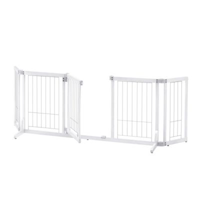 Image showing  Wide Premium Plus Pet Gate Mini, 55 in. to 72 in., White
