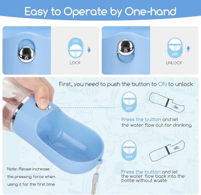 Image showing  Portable Plastic Pet Water Dispenser, 1.63 Cups