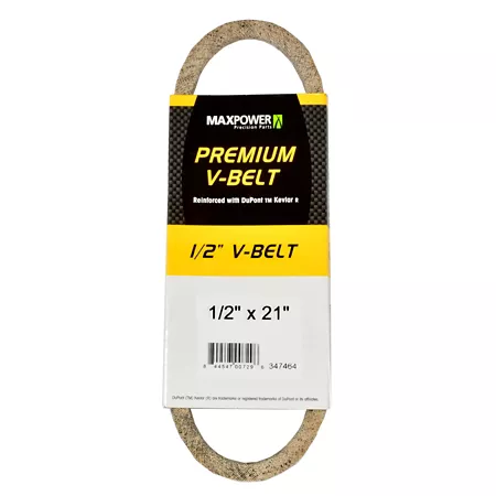 Premium 0.5" x 21" MaxPower Belt reinforced with Kevlar fiber cords Mower Belts