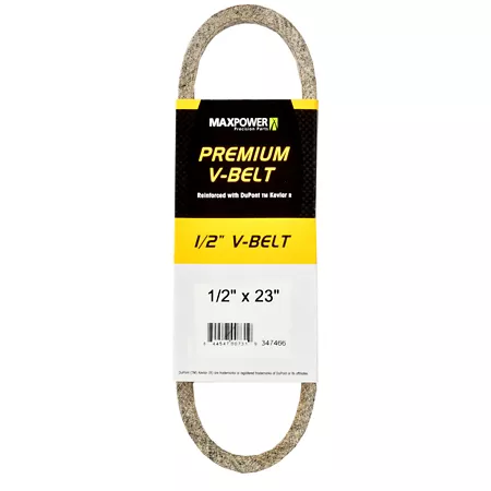 Premium 0.5" x 23" MaxPower Belt reinforced with Kevlar fiber cords Mower Belts