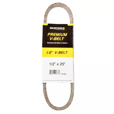 Premium 0.5" x 25" MaxPower Belt reinforced with Kevlar fiber cords Mower Belts