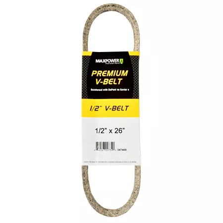 Premium 0.5" x 26" MaxPower Belt reinforced with Kevlar fiber cords Mower Belts