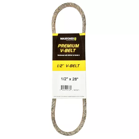 Premium 0.5" x 28" MaxPower Belt Reinforced with Kevlar Fiber Cords Mower Belts