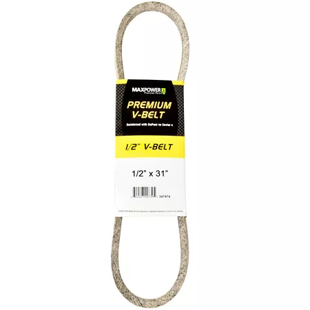 Premium 0.5" x 31" MaxPower Belt reinforced with Kevlar fiber cords Mower Belts