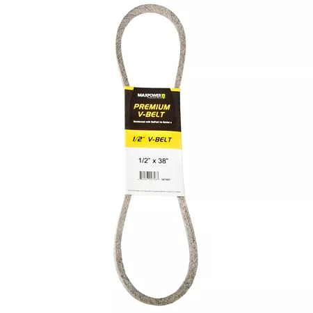 Premium 0.5" x 38" MaxPower Belt Reinforced with Kevlar Fiber Cords Mower Belts