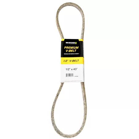 Premium 0.5" x 43" MaxPower Belt reinforced with Kevlar fiber cords Mower Belts