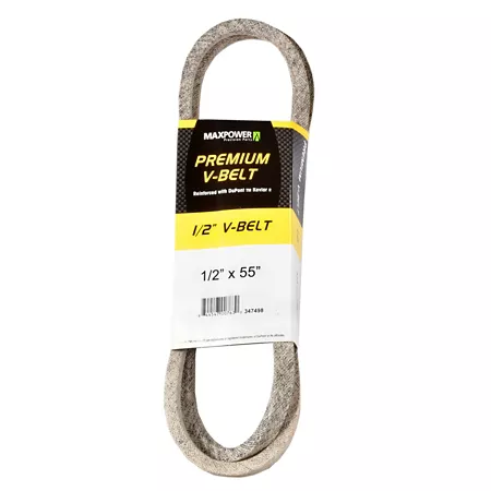 Premium 0.5" x 55" MaxPower Belt reinforced with Kevlar fiber cords Mower Belts