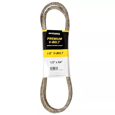 Premium MaxPower 0.5" x 64" Belt Reinforced with Kevlar Fiber Cords Mower Belts