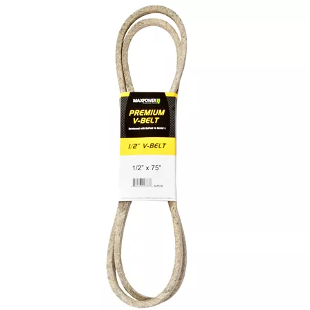 Premium 0.5" x 75" MaxPower Belt Reinforced with Kevlar Fiber Cords Mower Belts