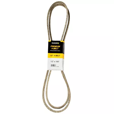 Premium 0.5" x 100" MaxPower Belt Reinforced with Kevlar Fiber Cords Mower Belts