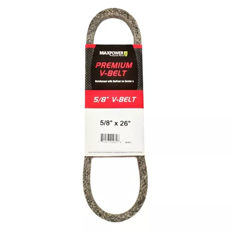 Premium 0.63" x 26" MaxPower Belt reinforced with Kevlar fiber cords Mower Belts