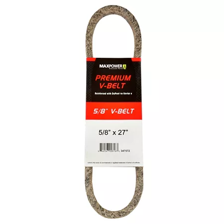 Premium 0.63" x 27" MaxPower Belt reinforced with Kevlar fiber cords Mower Belts