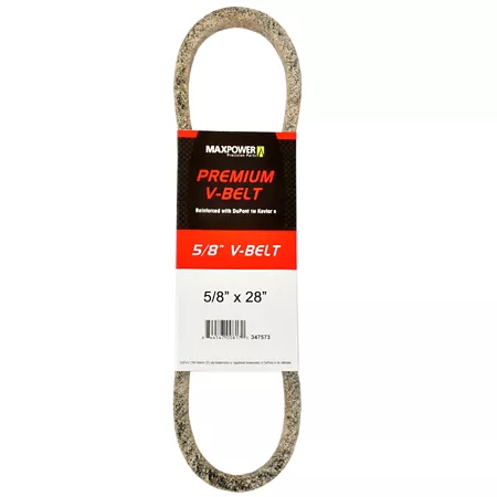 Premium 0.63" x 28" MaxPower Belt reinforced with Kevlar fiber cords Mower Belts