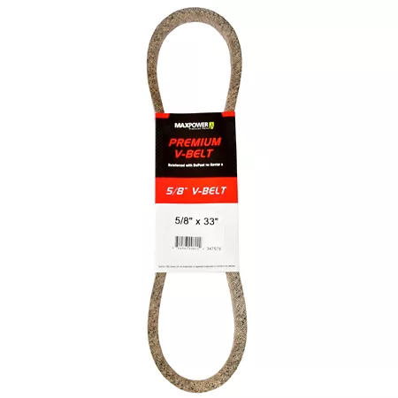 Premium 0.63" x 33" MaxPower Belt reinforced with Kevlar fiber cords Mower Belts