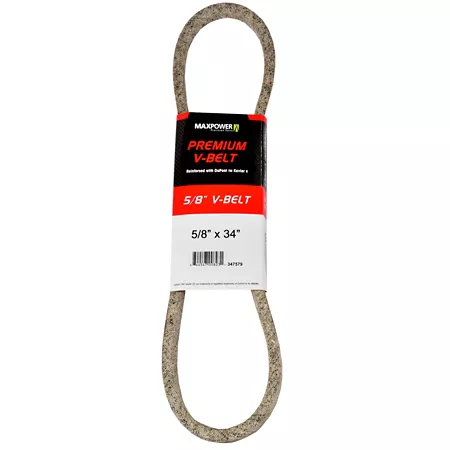 Premium 0.63" x 34" MaxPower Belt reinforced with Kevlar fiber cords Mower Belts