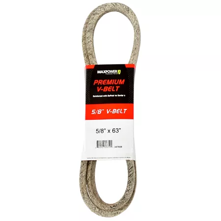 Premium 0.63" x 63" MaxPower Belt reinforced with Kevlar fiber cords Mower Belts