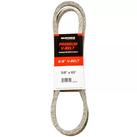 Premium 0.63" x 65" MaxPower Belt reinforced with Kevlar fiber cords Mower Belts