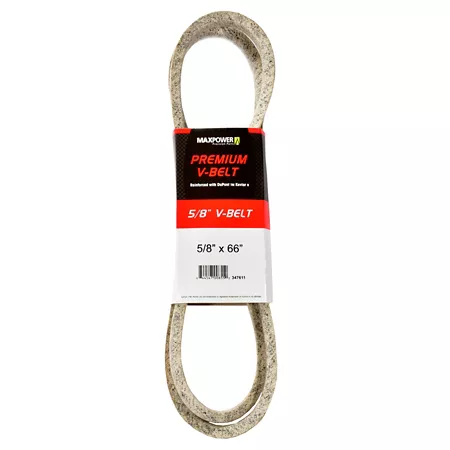 Premium 0.63" x 66" MaxPower Belt reinforced with Kevlar fiber cords Mower Belts