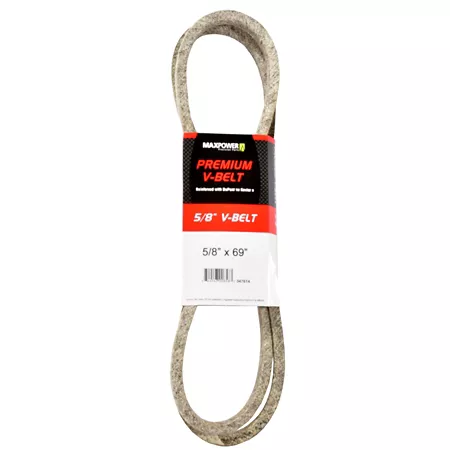 Premium 0.63" x 69" MaxPower Belt reinforced with Kevlar fiber cords Mower Belts