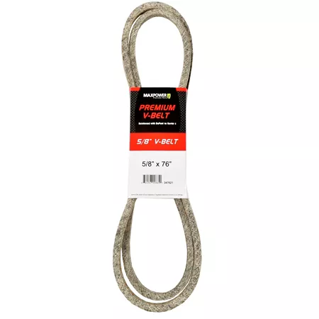 Premium 0.63" x 76" MaxPower Belt reinforced with Kevlar fiber cords Mower Belts