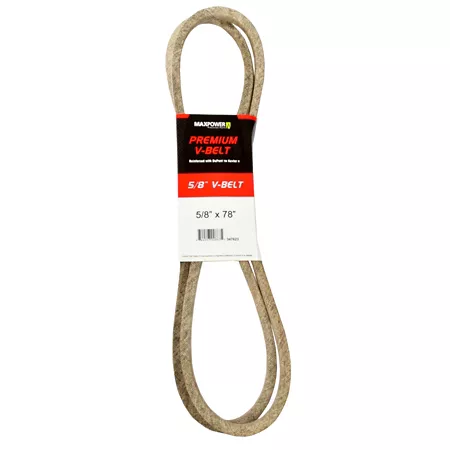 Premium 0.63" x 78" MaxPower Belt reinforced with Kevlar fiber cords Mower Belts