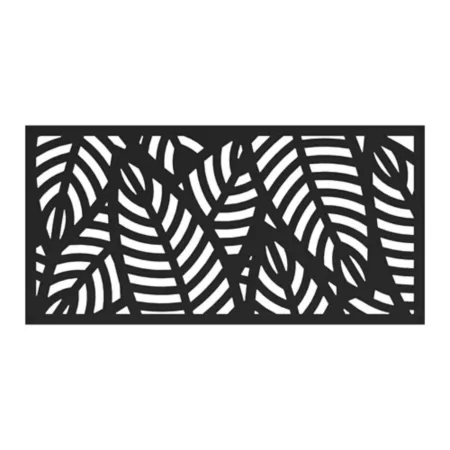 Barrette Outdoor Living Decorative Screen Panel 2 ft x 4 ft Sanibel Black Garden Fencing