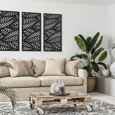 Image showing  2 ft. x 4 ft. Decorative Screen Panel, Sanibel Black