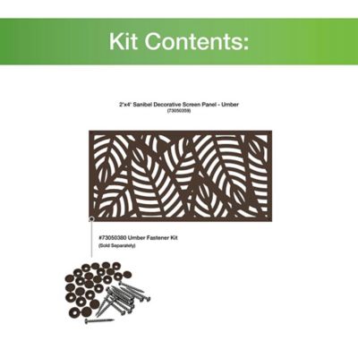 Image showing 5 th FREESTYLE 2 ft. x 4 ft. Decorative Screen Panel, Sanibel Umber