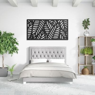 Image showing  3 ft. x 6 ft. Decorative Screen Panel, Sanibel Black