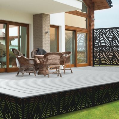 Image showing  3 ft. x 6 ft. Decorative Screen Panel, Sanibel Black