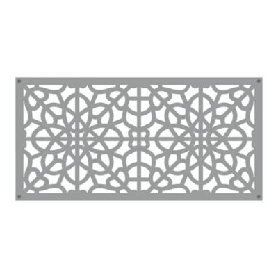 Barrette Outdoor Living 2 ft. x 4 ft. Decorative Screen Panel, Fretwork Gray