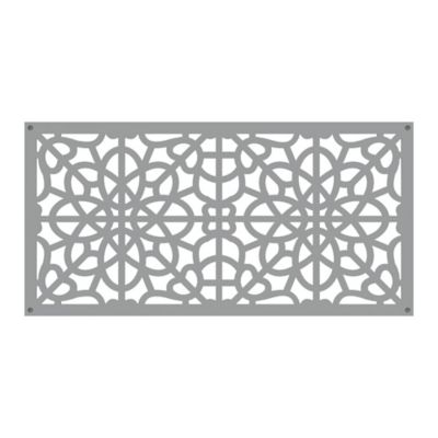 Barrette Outdoor Living 2 ft. x 4 ft. Decorative Screen Panel, Fretwork Gray