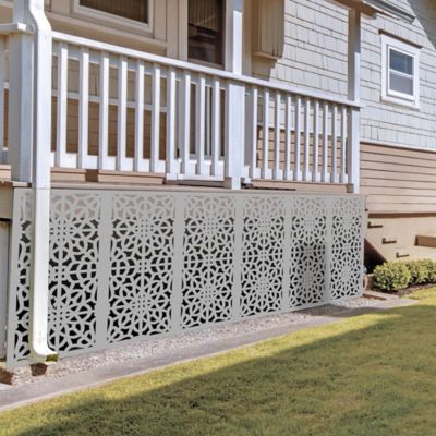 Image showing  2 ft. x 4 ft. Decorative Screen Panel, Fretwork Gray