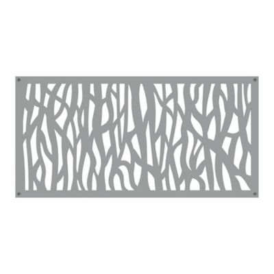 Barrette Outdoor Living 2 ft. x 4 ft. Decorative Screen Panel, Sprig Gray