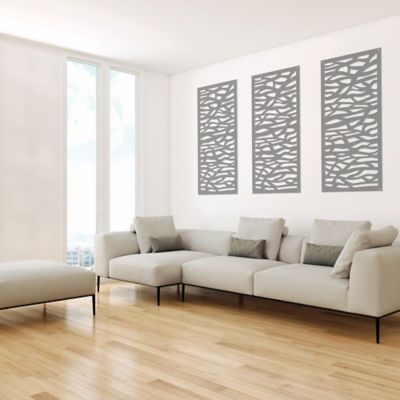 Image showing  2 ft. x 4 ft. Decorative Screen Panel, Sprig Gray