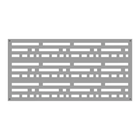 Barrette Outdoor Living Decorative Screen Panel 2 ft x 4 ft Morse Gray Garden Fencing