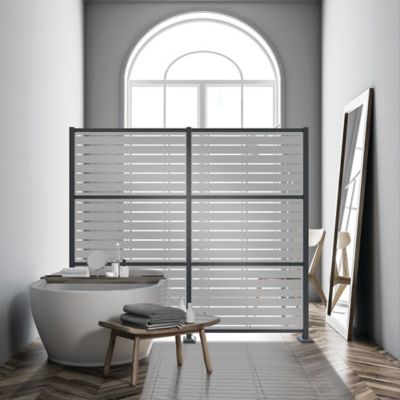 Image showing  2 ft. x 4 ft. Decorative Screen Panel, Boardwalk Gray
