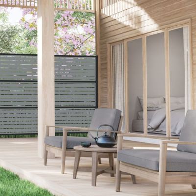 Image showing  2 ft. x 4 ft. Decorative Screen Panel, Boardwalk Gray