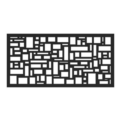 Barrette Outdoor Living 2 ft. x 4 ft. Decorative Screen Panel, Slate Black