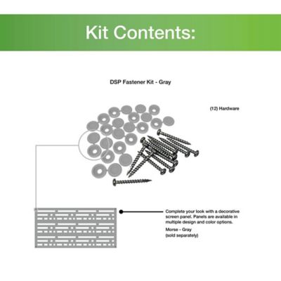 Image showing  Fastener Kit for Decorative Screen Panels, Gray