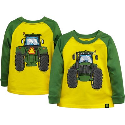 John Deere Toddler Boys' Long-Sleeve Front And Back Tractor Graphic T-Shirt