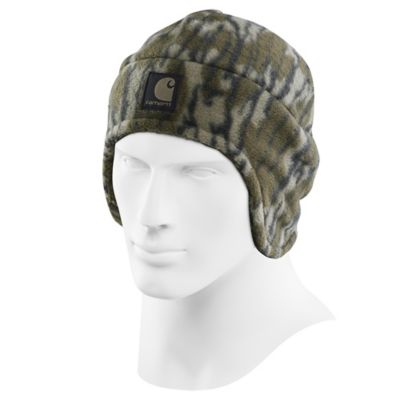 Image showing  Men's Mossy Oak Bottomland Camo Fleece 2-in-1 Hat