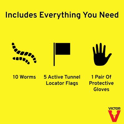 Image showing  2.29 oz. Mole Poison Moleworms, 10-Pack