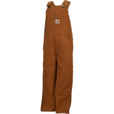 Carhartt Boys' Quilt-Lined Canvas Bib Overalls