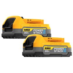 DeWALT 20V Max Powerstack Compact Batteries, 2-Pack