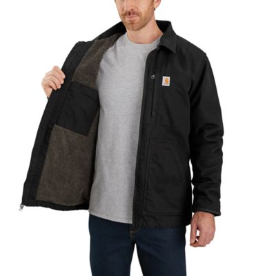 Image showing  Men's Washed Duck Sherpa-Lined Coat